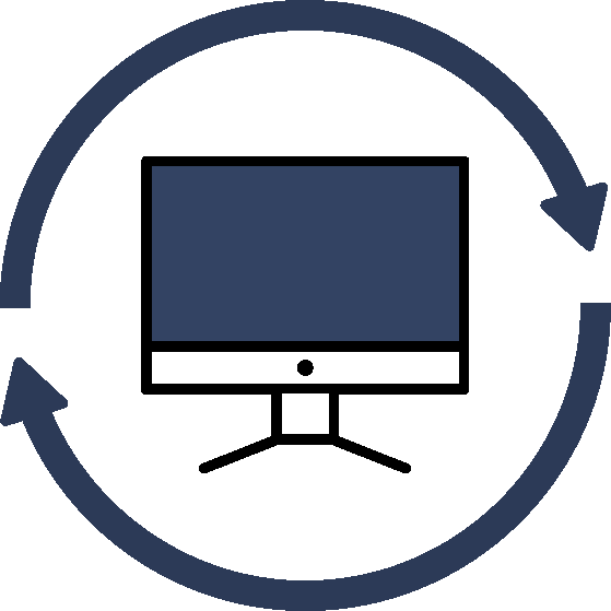 Reparatur Icon PC blau