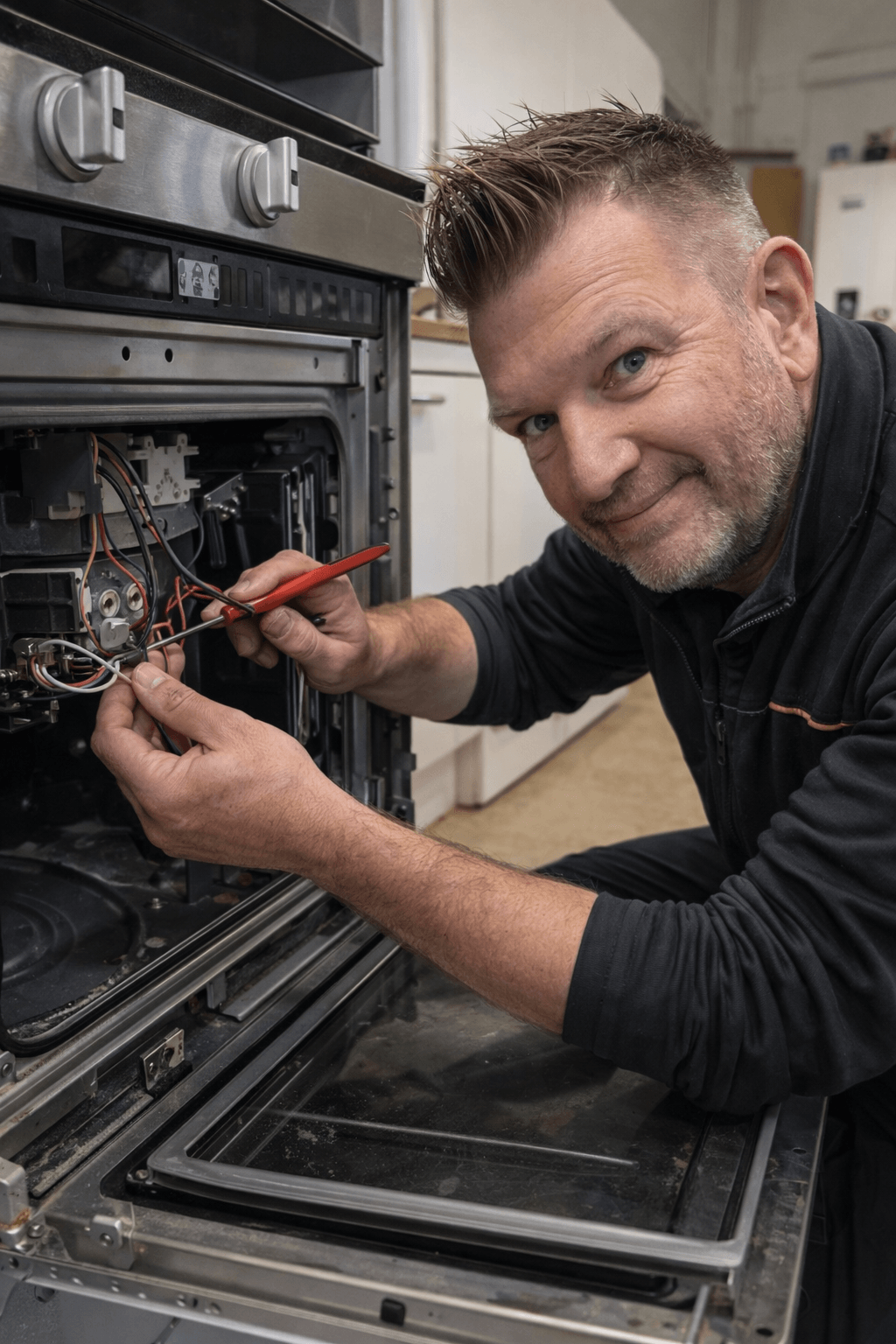 EHS Techniker repariert Backofen