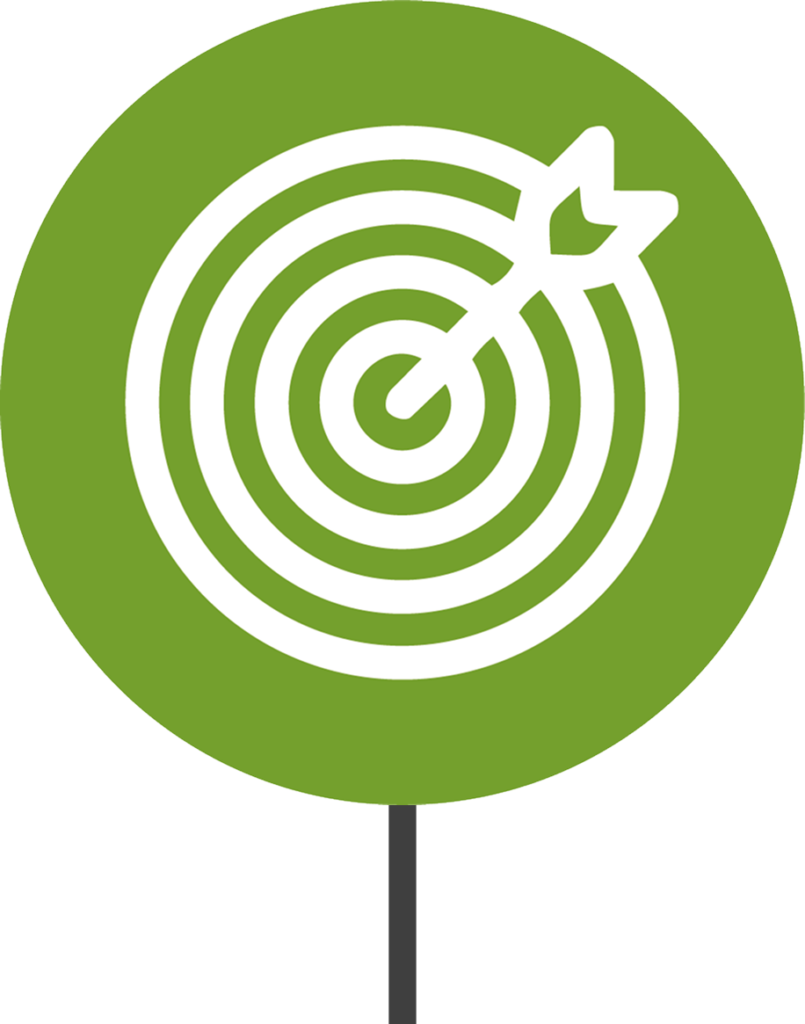 Icon: Zielscheibe &ndash; Pr&auml;ziser Service - Desktop