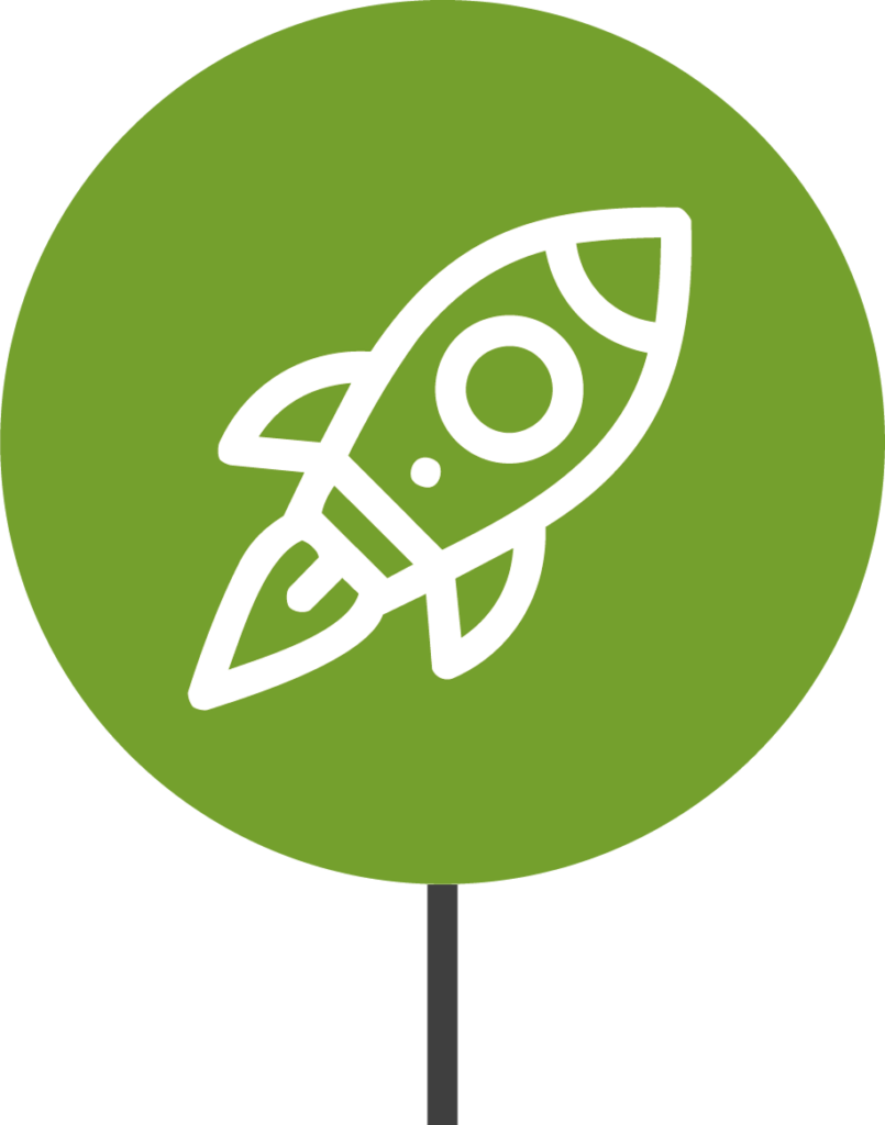 Icon: Rakete &ndash; Schneller Service - Desktop