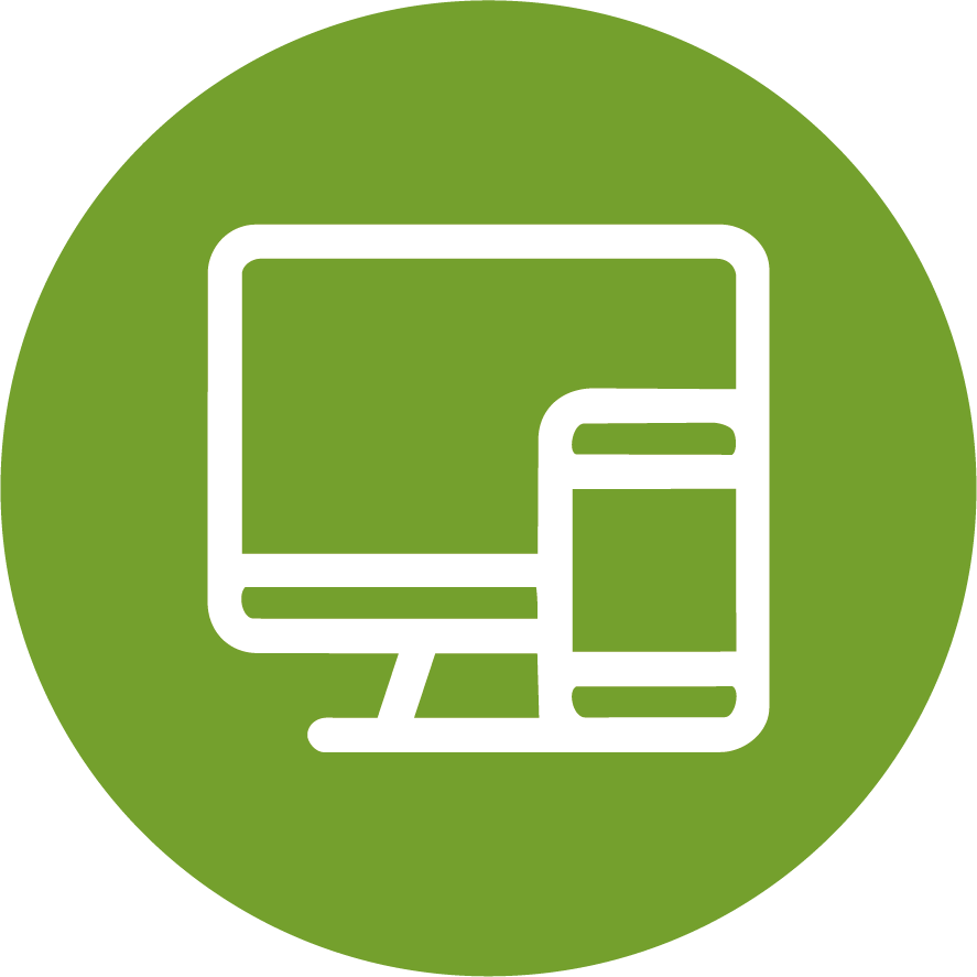 Icon: Desktop und Tablet - Website Relaunch - Mobil